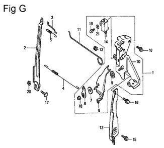 Fig-7 Diagram and Parts List for GC160 Type QHE Honda Engine