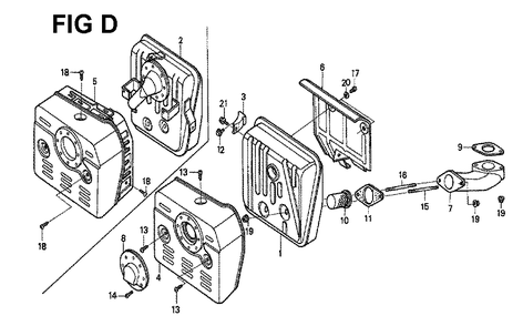 Fig-2 Diagram and Parts List for GXV340K1 Type DX Honda Engine