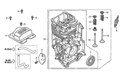 Fig-0 Diagram and Parts List for GC135 Type WME2 Honda Engine