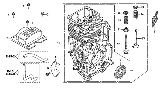Fig-0 Diagram and Parts List for GC160A Type MEA2 Honda Engine