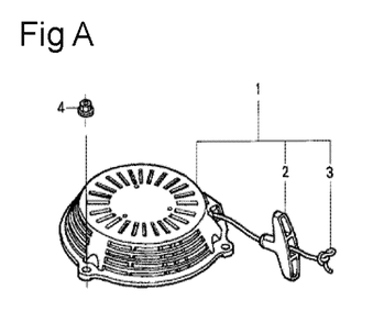 Fig-1 Diagram and Parts List for GSV190A Type N2G7 Honda Engine