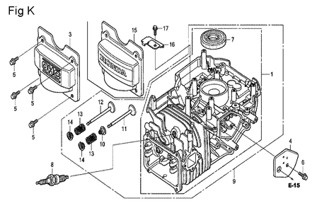 Fig-11 Diagram and Parts List for GCV160LE Type N7A1 Honda Engine