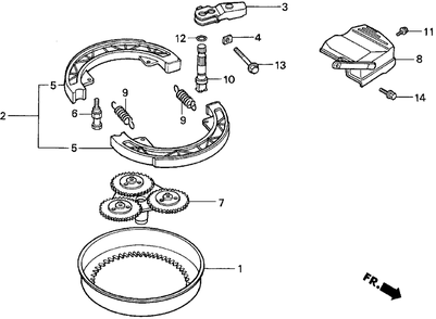 Part Location Diagram of 22533-729-000 Honda Pin, Anchor
