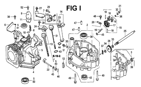 Fig-9 Diagram and Parts List for GXV160K1 Type N1S Honda Engine