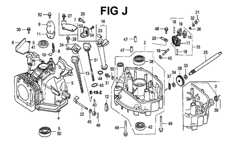 Fig-5 Diagram and Parts List for GXV160 Type S Honda Engine