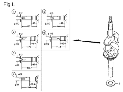 Fig-12 Diagram and Parts List for GCV160LA Type N5AF Honda Engine