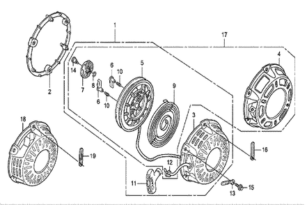 Fig-0 Diagram and Parts List for GX200 HX-Seri-1900001 Honda Engine