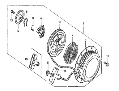 Fig-0 Diagram and Parts List for G100K2 Type LJ1 Honda Engine