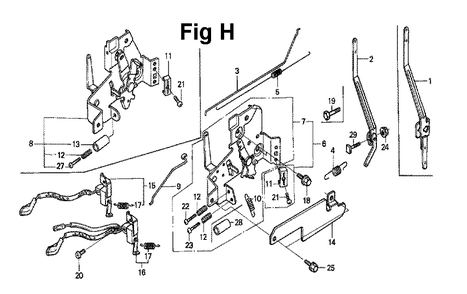 Fig-7 Diagram and Parts List for GXV120 Type N2T Honda Engine