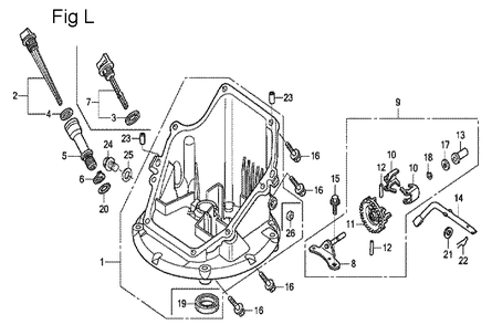 Fig-12 Diagram and Parts List for GCV160LA0 Type N7A1 Honda Engine