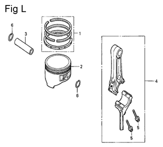 Fig-12 Diagram and Parts List for GS190A Type MBA2 Honda Engine