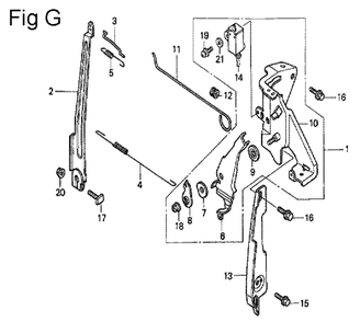 Fig-7 Diagram and Parts List for GS190A Type QBU Honda Engine
