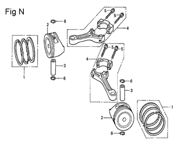 Fig-14 Diagram and Parts List for GCV530 Type EXA1 Honda Engine