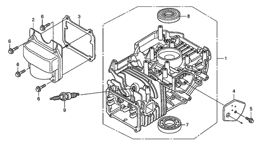 Fig-0 Diagram and Parts List for GSV190A Type N1L Honda Engine