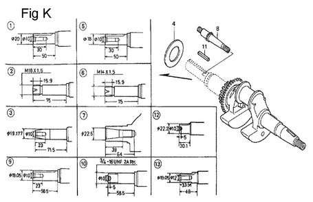 Fig-11 Diagram and Parts List for GC135 Type QHC1 Honda Engine