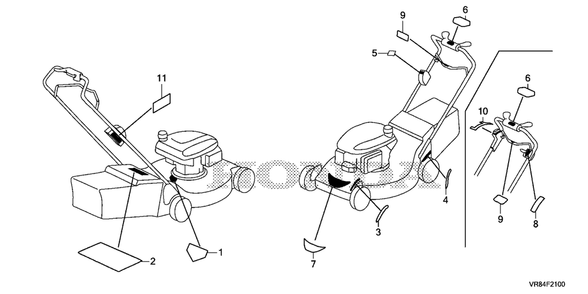 Part Location Diagram of 87501-VL0-W00 Honda Mark, Engine Switch