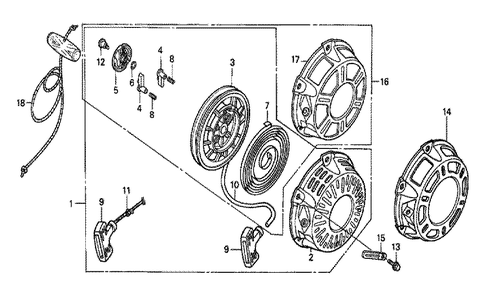 Fig-0 Diagram and Parts List for GX160K1 Type LAX Honda Engine