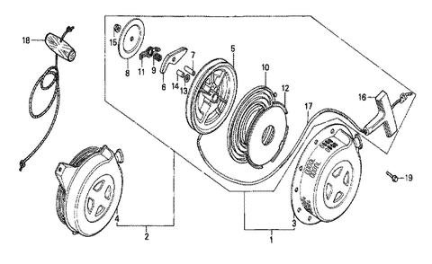 Fig-0 Diagram and Parts List for GX110 Type QA Honda Engine