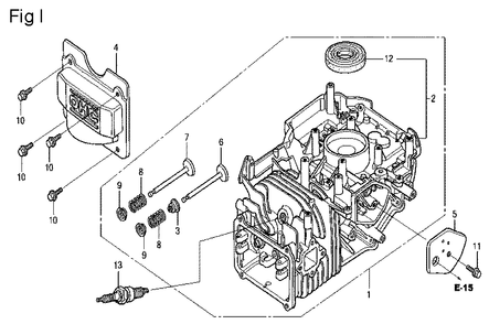 Fig-9 Diagram and Parts List for GCV160LA Type N7S1 Honda Engine