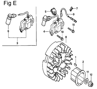 Fig-6 Diagram and Parts List for GX100U Type KRS2 Honda Engine