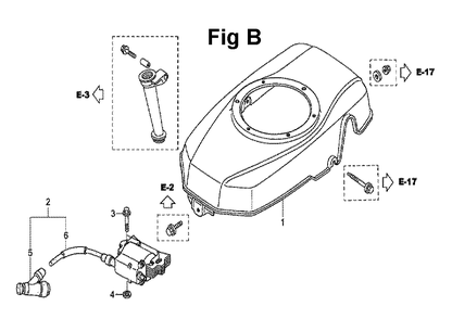 Fig-2 Diagram and Parts List for GXV160H2 Type T1AH Honda Engine
