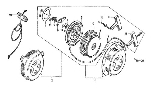 Fig-0 Diagram and Parts List for GX140 Type VX Honda Engine