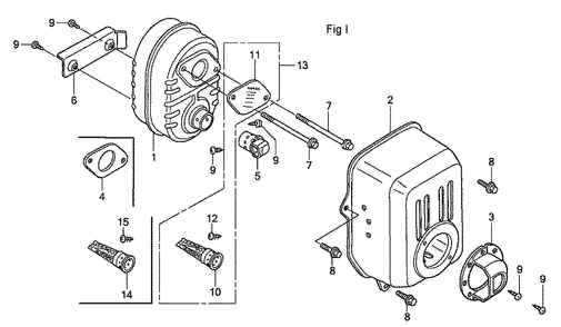 Fig-9 Diagram and Parts List for GC190A Type QEA2 Honda Engine