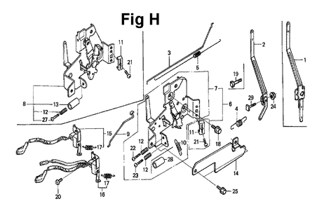 Fig-12 Diagram and Parts List for GXV120 Type SF Honda Engine