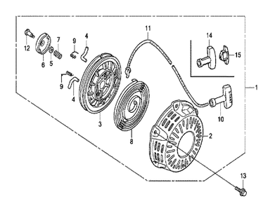 Fig-0 Diagram and Parts List for GX120UT1 Type KRS5 Honda Engine