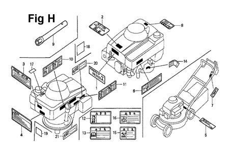 Fig-6 Diagram and Parts List for GXV160K1 Type A1 Honda Engine