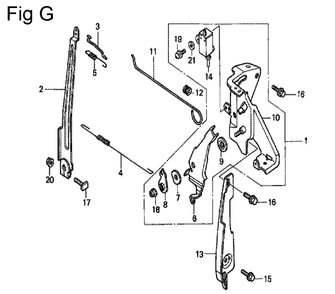 Fig-7 Diagram and Parts List for GC135 Type QFC Honda Engine