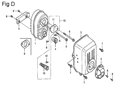 Fig-4 Diagram and Parts List for GC160 Type SHE Honda Engine