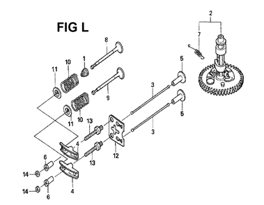 Fig-12 Diagram and Parts List for GXV160H2 Type SFNR Honda Engine