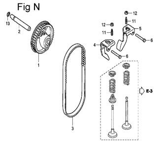 Fig-14 Diagram and Parts List for GC135 Type QHP7 Honda Engine