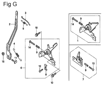 Fig-7 Diagram and Parts List for GX100U Type VEG Honda Engine