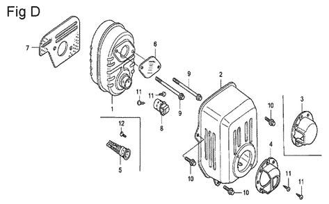 Fig-4 Diagram and Parts List for GX100U Type QE14 Honda Engine