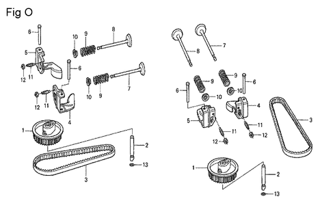 Fig-15 Diagram and Parts List for GCV530 Type QEA1A Honda Engine