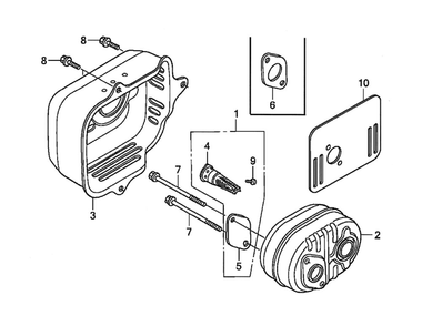 Muffler Diagram and Parts List for GCV190-LABHH-ED  Honda Engine