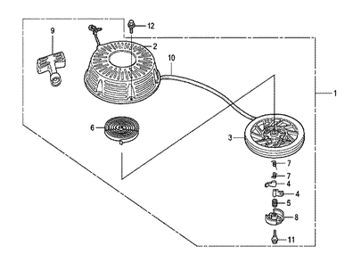 Fig-0 Diagram and Parts List for GXV520U Type QRA5 Honda Engine