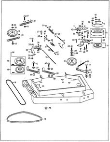 Mower Deck Drive (1000678-) Diagram and Parts List for CD7036CCD2 (Type  36)(CCD2-1000001 - 2000000) Honda Lawn Tractor Accessories