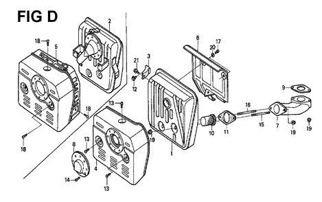 Fig-8 Diagram and Parts List for GXV340K1 Type DN Honda Engine