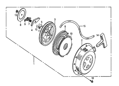 Fig-0 Diagram and Parts List for GX160H1 Type VS3 Honda Engine