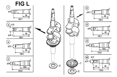 Fig-12 Diagram and Parts List for GCV190LA Type N5AV Honda Engine