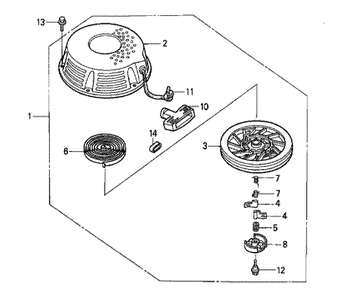 Fig-0 Diagram and Parts List for GXV340K1 Type DA Honda Engine
