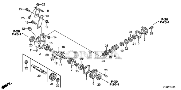 Part Location Diagram of 91558-V27-000 Honda Collar, Thrust