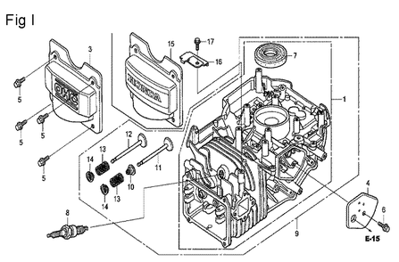 Fig-9 Diagram and Parts List for GCV160A Type A3A Honda Engine