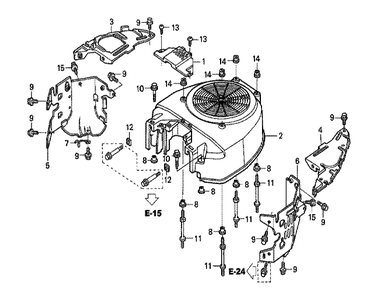 Fig-0 Diagram and Parts List for GXV671 Type TAF4A Honda Engine