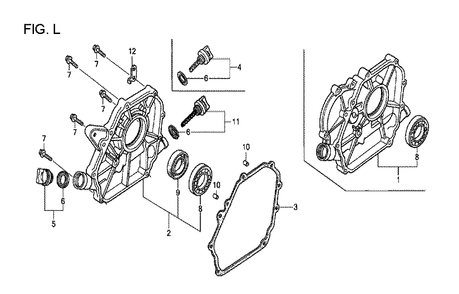 Fig-12 Diagram and Parts List for GX120T1 Type VPM4 Honda Engine