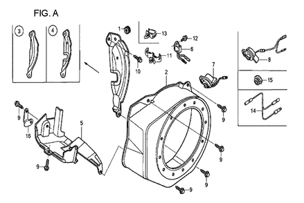 Fig-1 Diagram and Parts List for GX120T1 Type QX Honda Engine