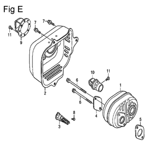 Fig-5 Diagram and Parts List for GCV135 Type A2A Honda Engine